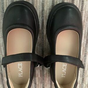 The Children's Place Black Faux-Leather Mary Jane Shoes